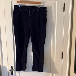 Lands' End Women's Navy Straight Leg Corduroy Pants